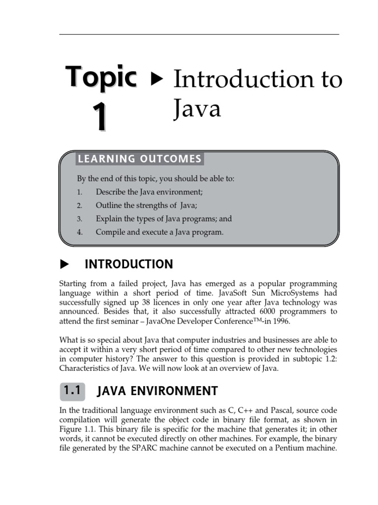 introduction to java