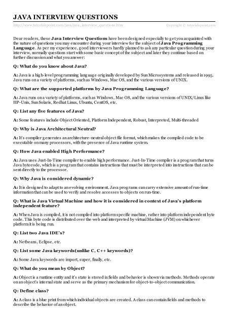 tutorialspoint java